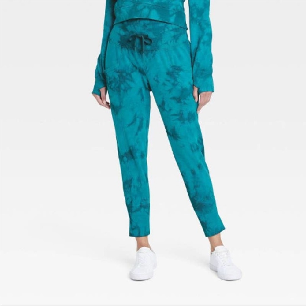 All in Motion Teal TieDye High-Rise Joggers
